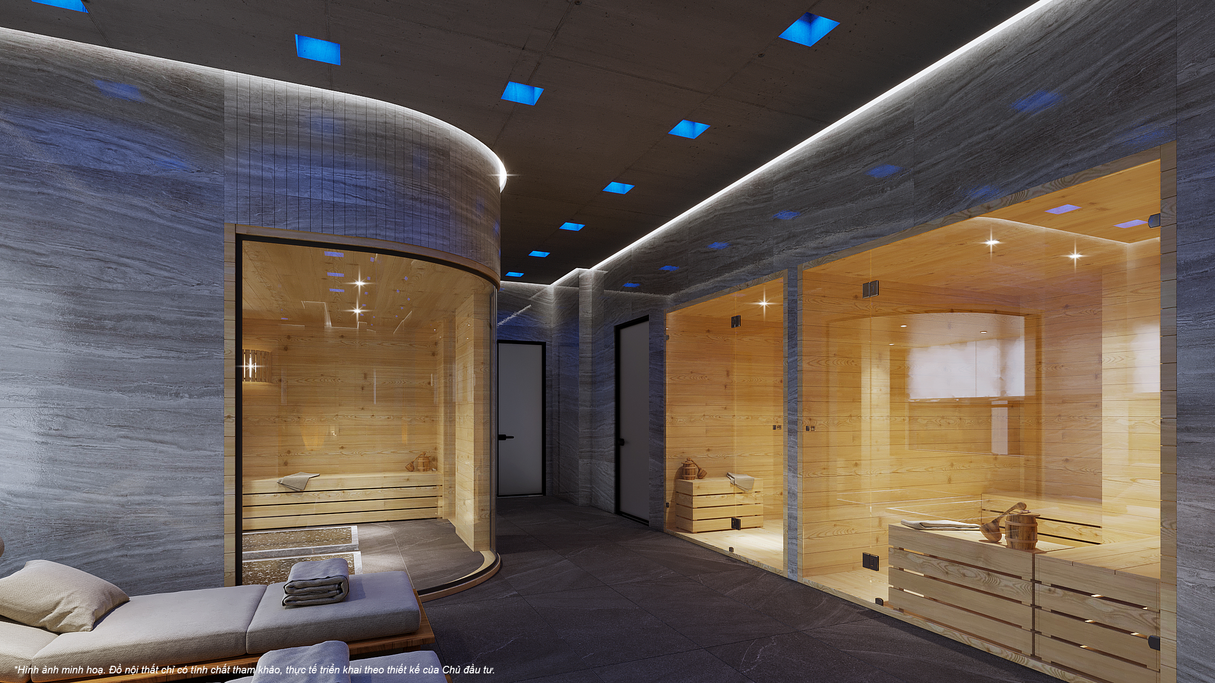 Tổ hợp Thermal Bath theo phong cách resort Thụy Sĩ (Ảnh phối cảnh dự án).
